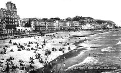View along Carlisle Parade from Hastings Pier c1947